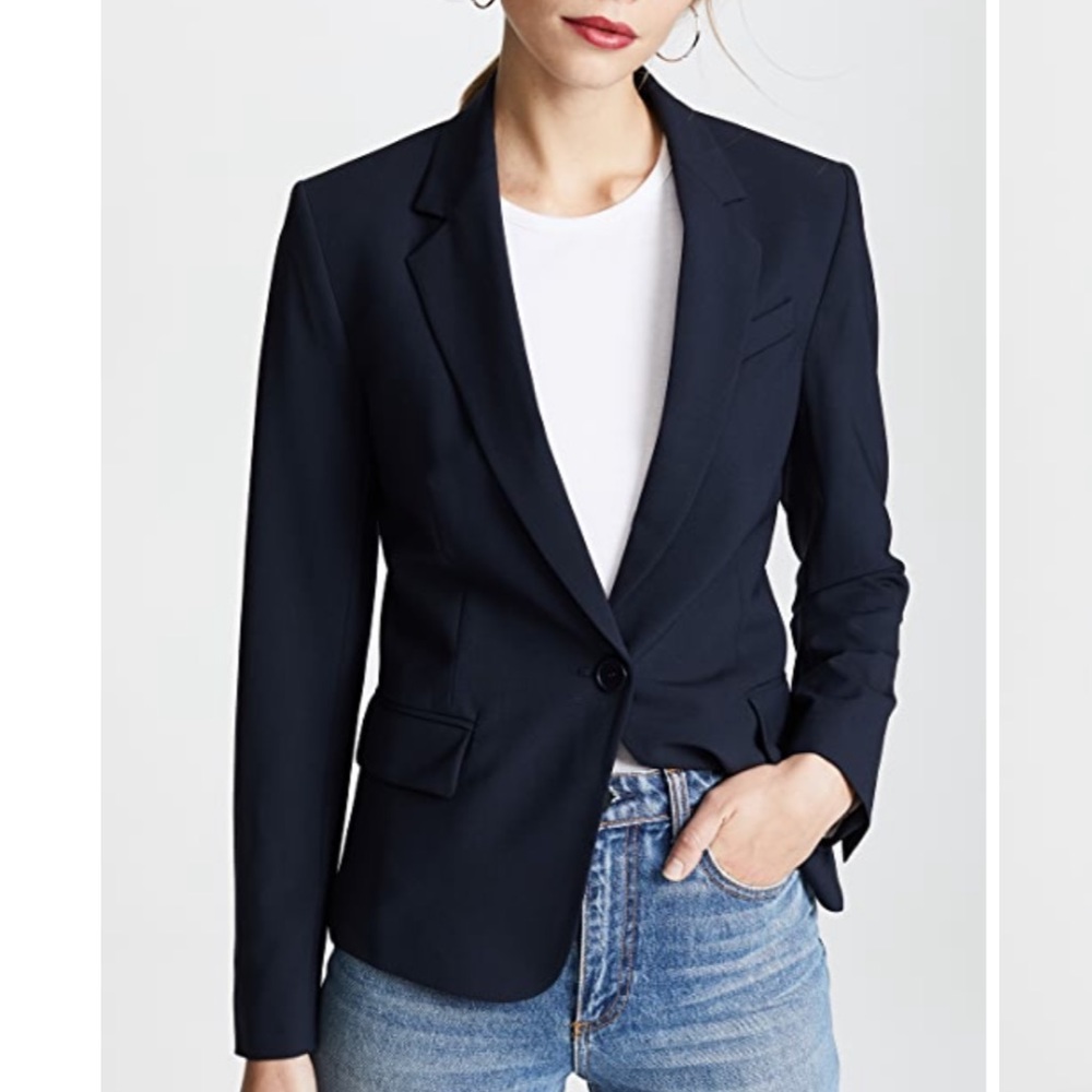 Theory Gabe Navy Blazer Size 4